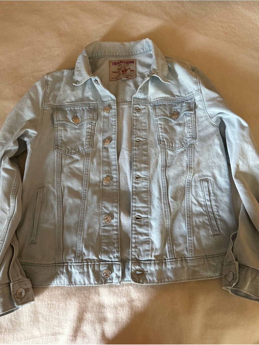 True Religion Light Wash Jesse Denim Trucker Jacket